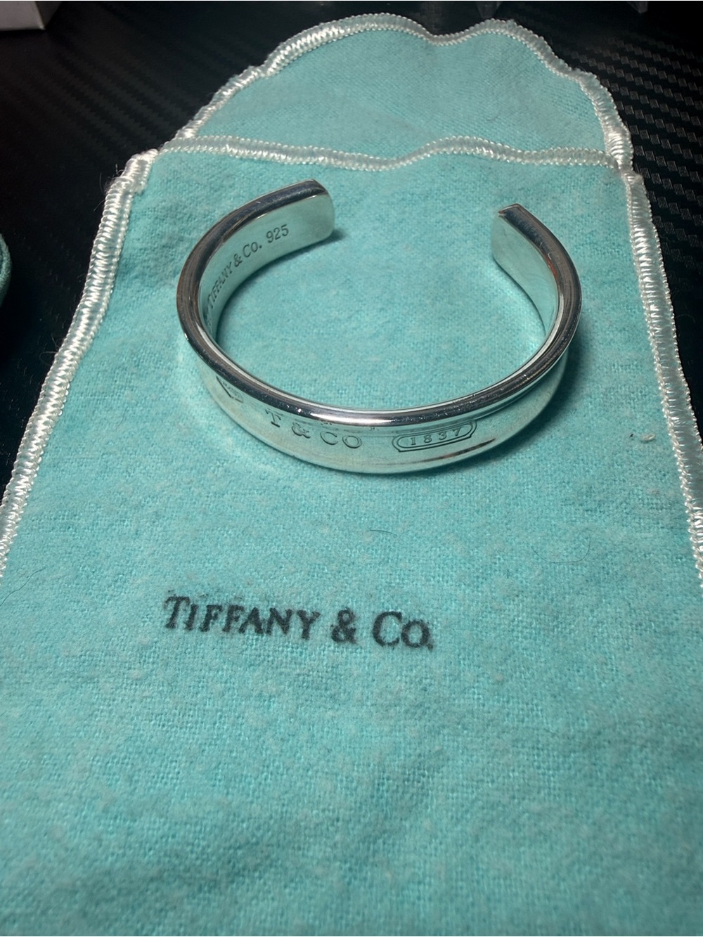 Tiffany & Co. Silver Stamped Cuff Bracelet
